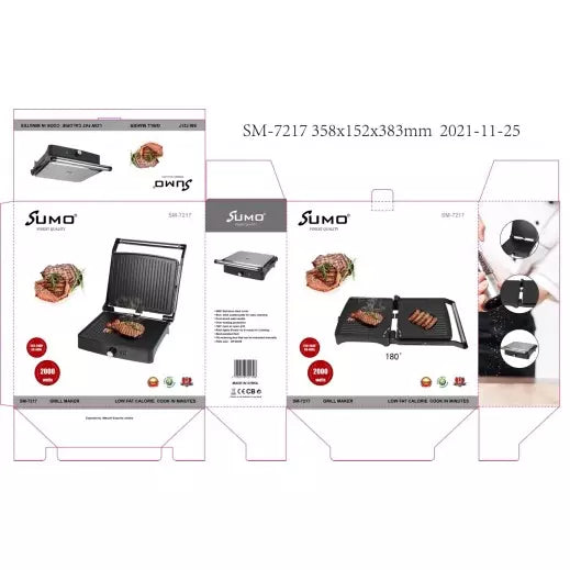 Sumo Grill Maker 2000W | SM-7217 Sumo Grill Maker 2000W | SM-7217